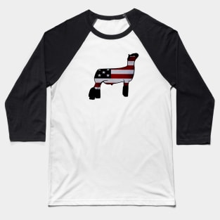 American Flag Market Wether Lamb Silhouette 2 - NOT FOR RESALE WITHOUT PERMISSION Baseball T-Shirt